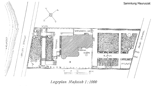 Alfred Grenander, Landhaus Bousset, Lageplan